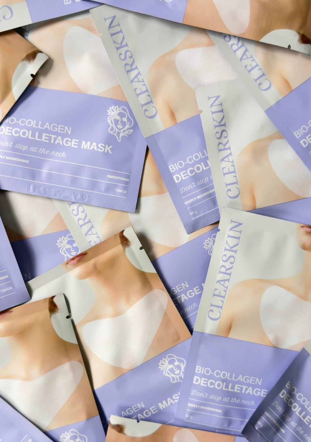 Bio-kollagenmask för dekolletage