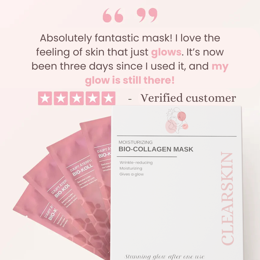 Positiv recension om Clearskins kollagenmask